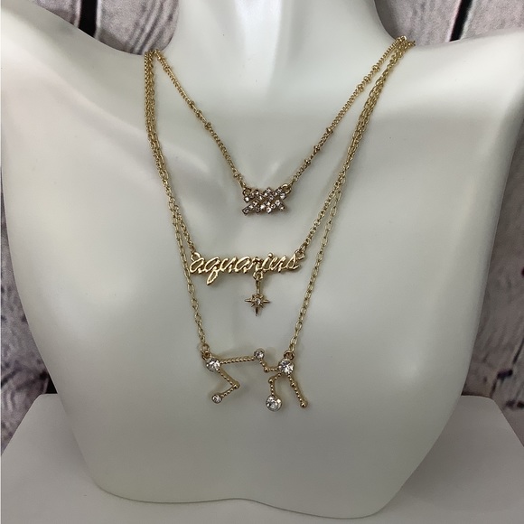 18K Gold Plated Zodiac Diamond Necklace - Picture 8 of 9